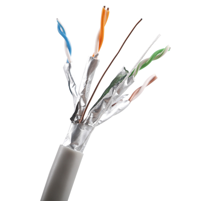 Il PVC di rame 10 Gigabit Ethernet cabla 23awg 0.57mm che Cat6a ha protetto il cavo di Ethernet