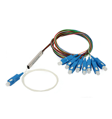Separatore blu della fibra di modo della fibra 8 dello Sc UPC, separatore del Plc 1x8 con la bolla