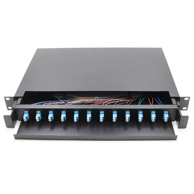quadro d'interconnessione a fibra ottica duplex del Governo 1U del quadro d'interconnessione di LC del centro 12Port 24