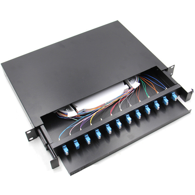 quadro d'interconnessione a fibra ottica duplex del Governo 1U del quadro d'interconnessione di LC del centro 12Port 24